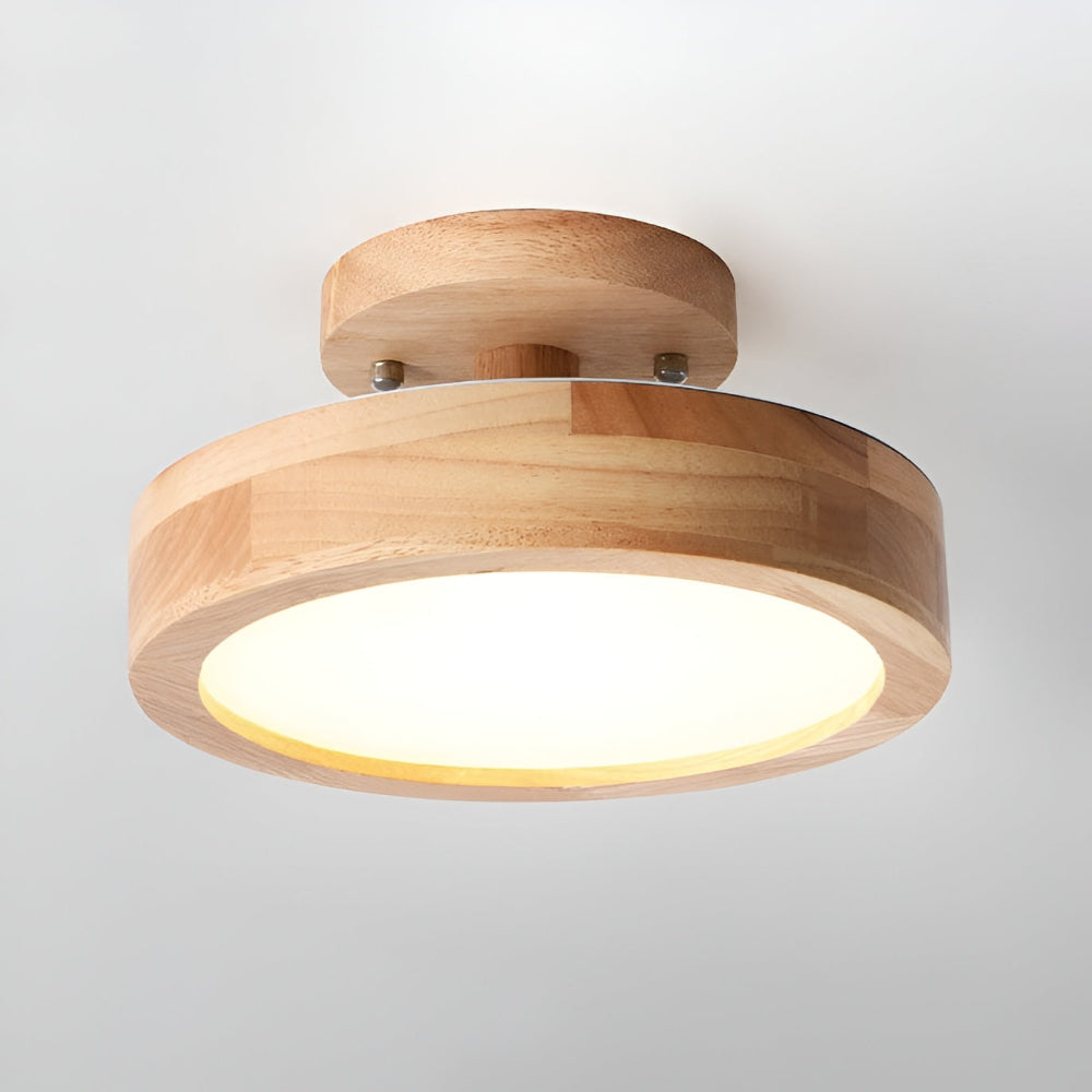 LED Semi Flush Mount Log Round Ceiling Light