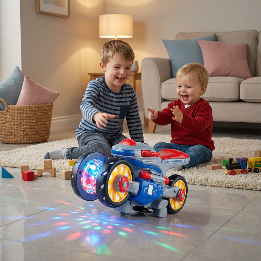 Motorcycle Toy Lights Musical Dancing Motion