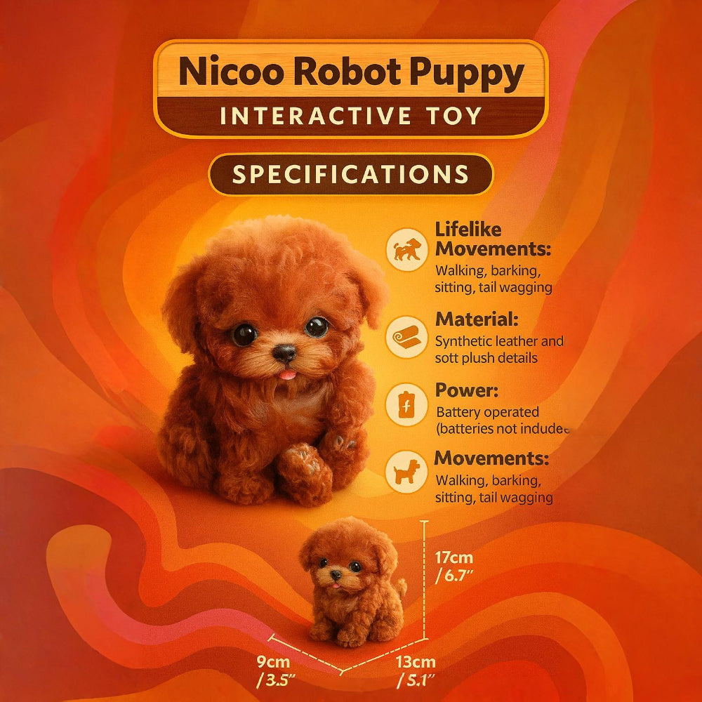 Nicoo Robot Puppy Interactive Toy – Realistic Walking & Barking Puppy for Kids