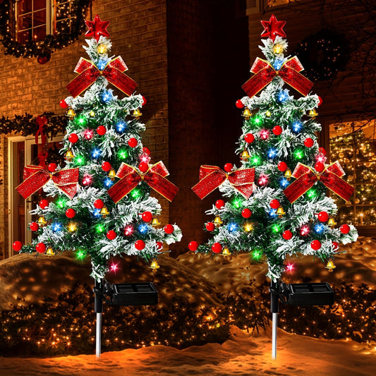 Solar Outdoor Christmas Tree Light, 90cm – Multicolor LED Holiday Yard Decoration