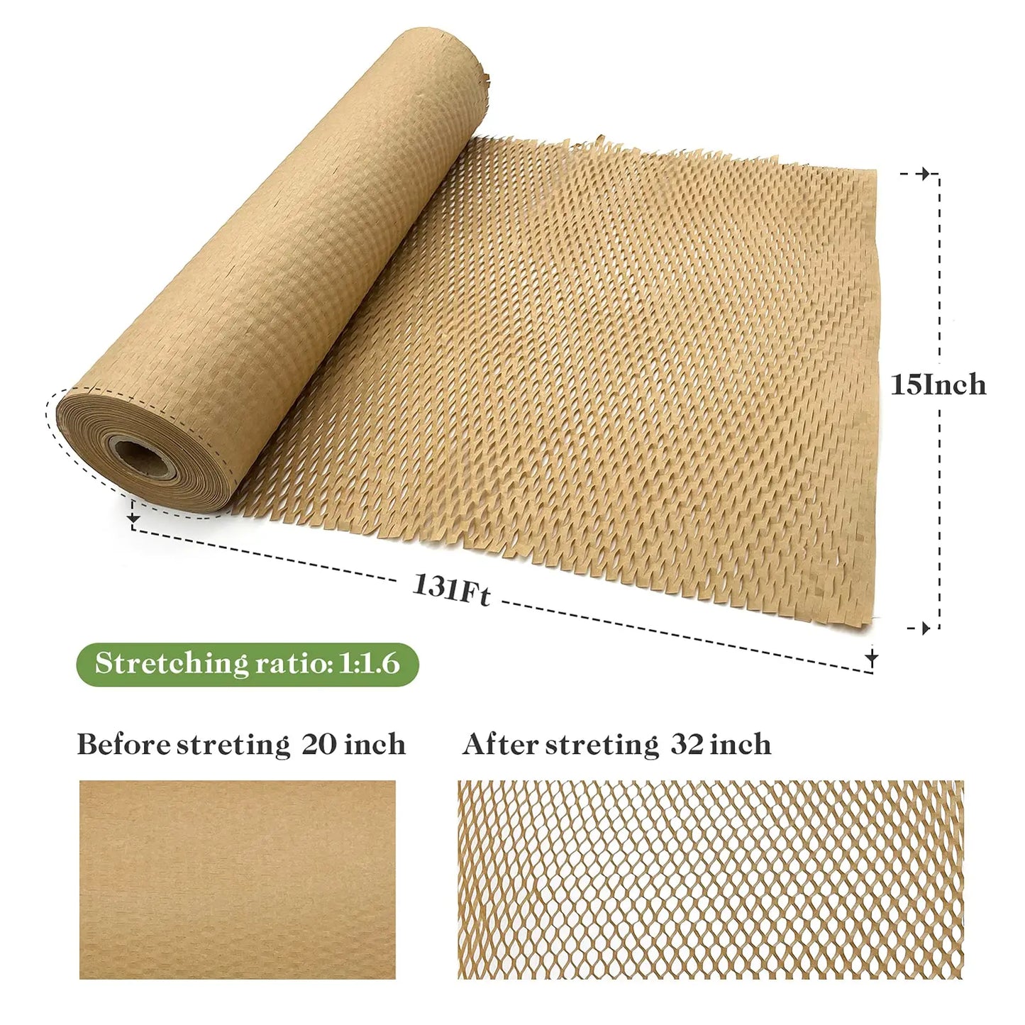 Packing Paper Honeycomb Kraft Cushion Wrap Moving Shipping