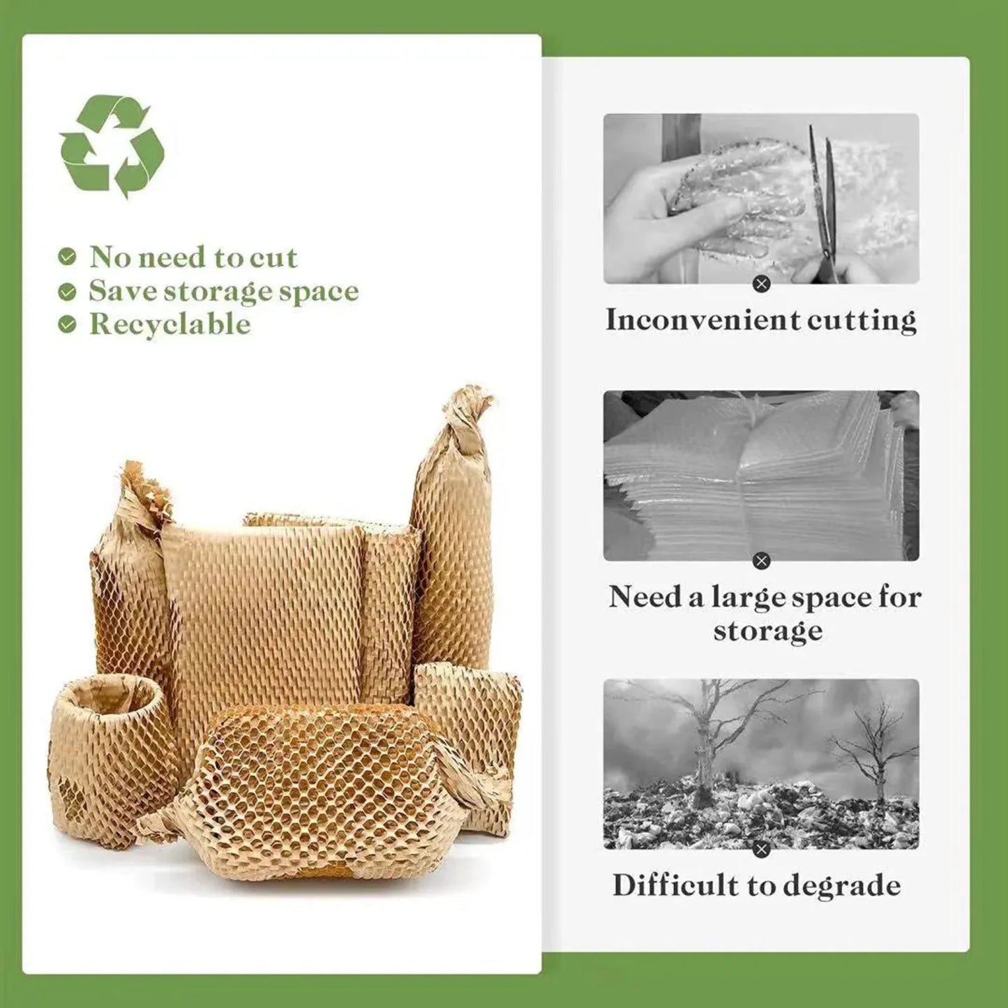Packing Paper Honeycomb Kraft Cushion Wrap Moving Shipping