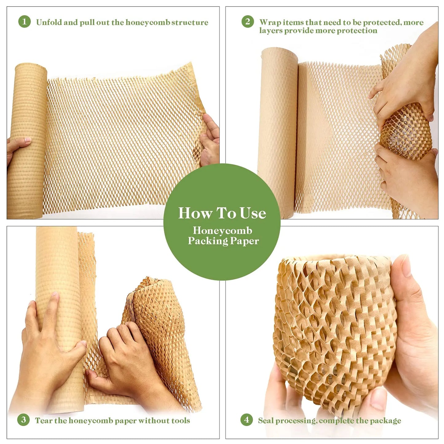 Packing Paper Honeycomb Kraft Cushion Wrap Moving Shipping