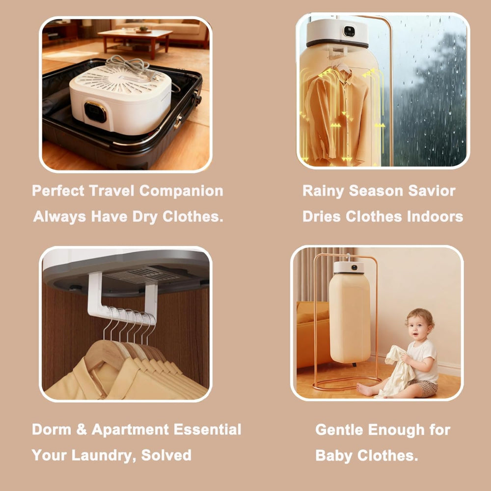 Portable Compact Clothes Dryer Electric Foldable Machine
