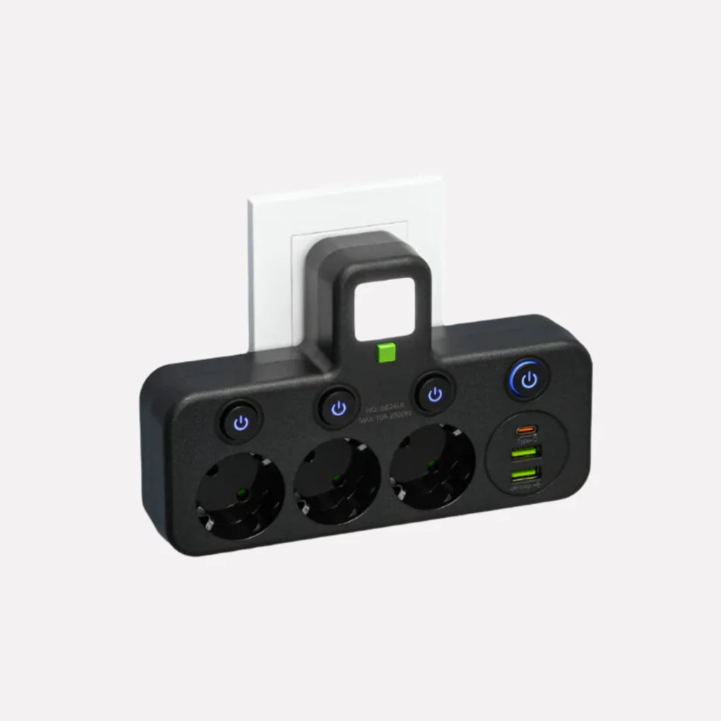 Power Strip Plug Extension USB Type C Surge Protector