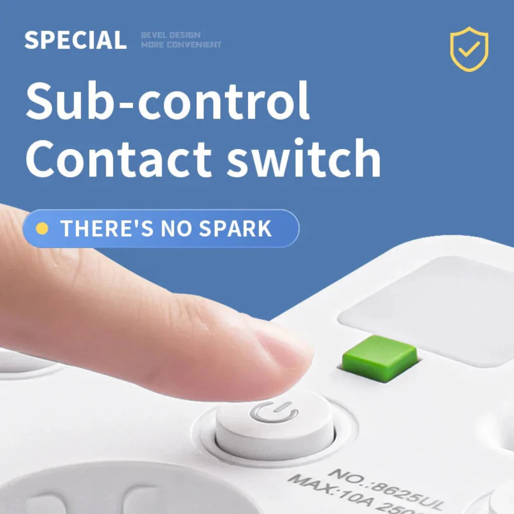 Power Strip Plug Extension USB Type C Surge Protector