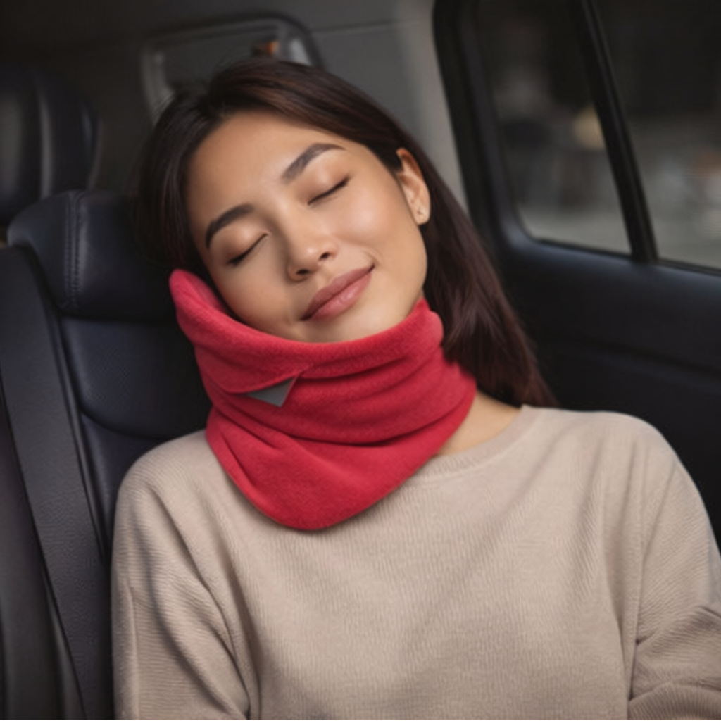 Travel Pillow Wrap Around Neck Support Upright Rest