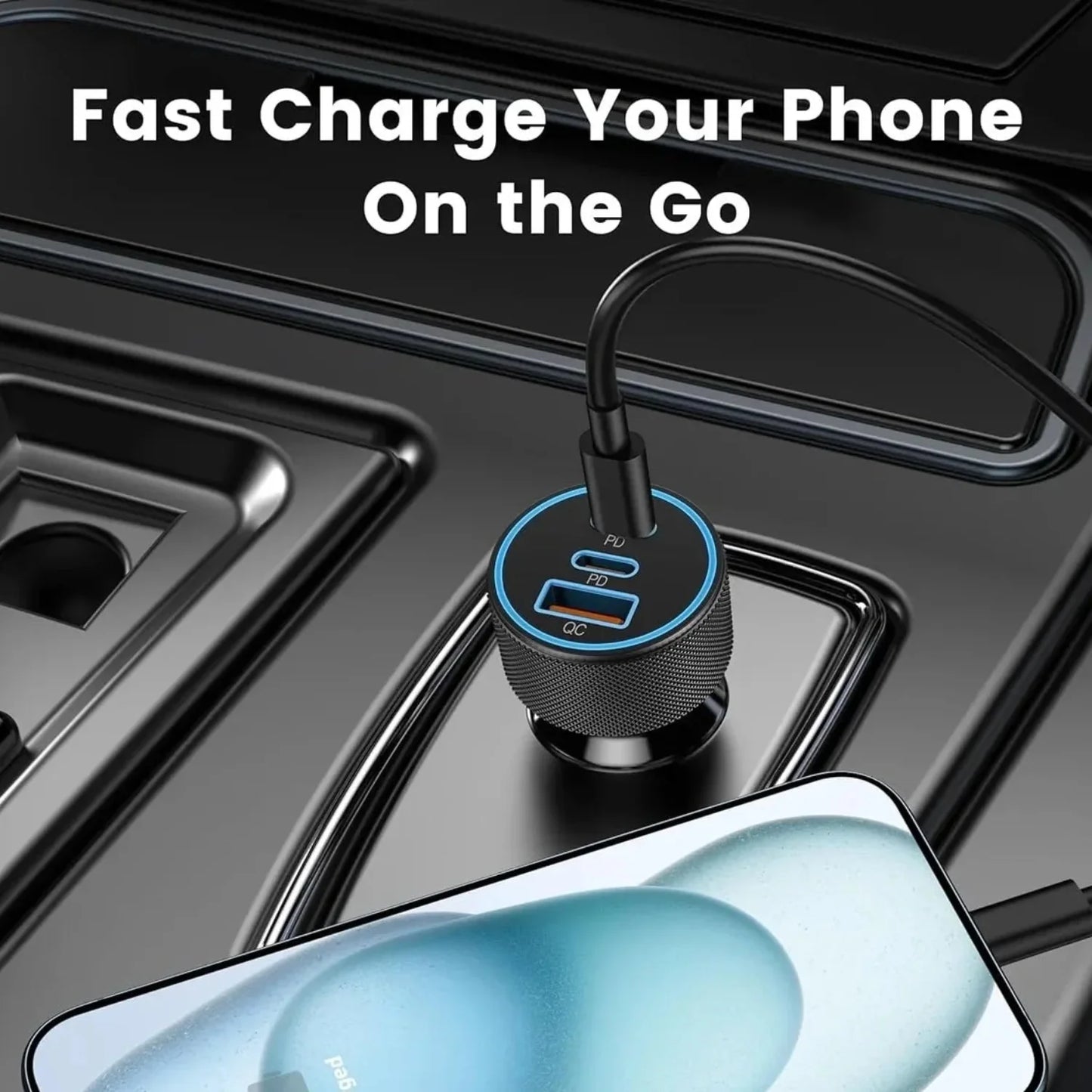 USB Car Charger 67W Fast Charging Power Adapter