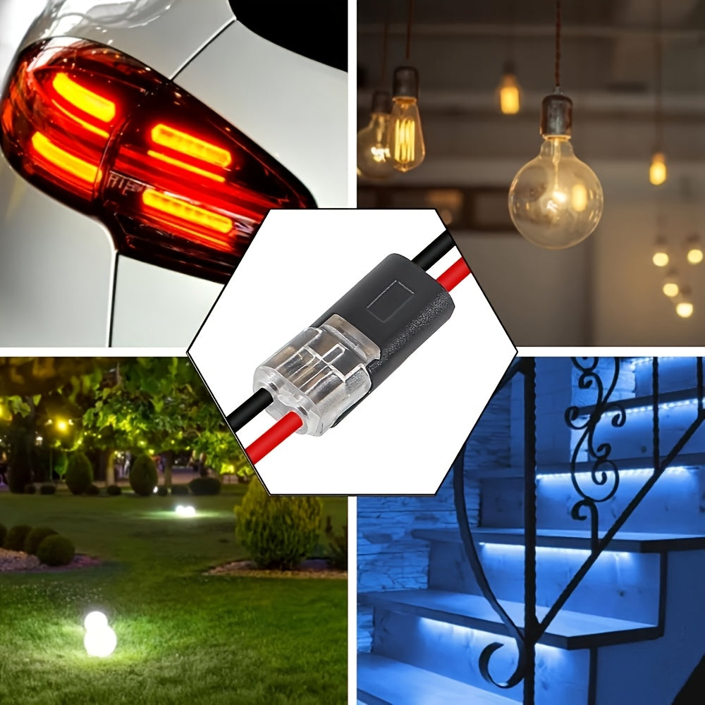 Wire Connectors Push 2 Pin LED Double Wire Plug