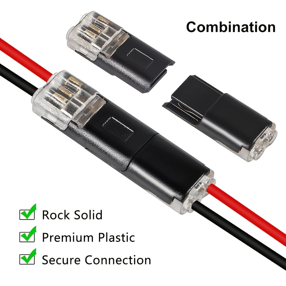 Wire Connectors Push 2 Pin LED Double Wire Plug