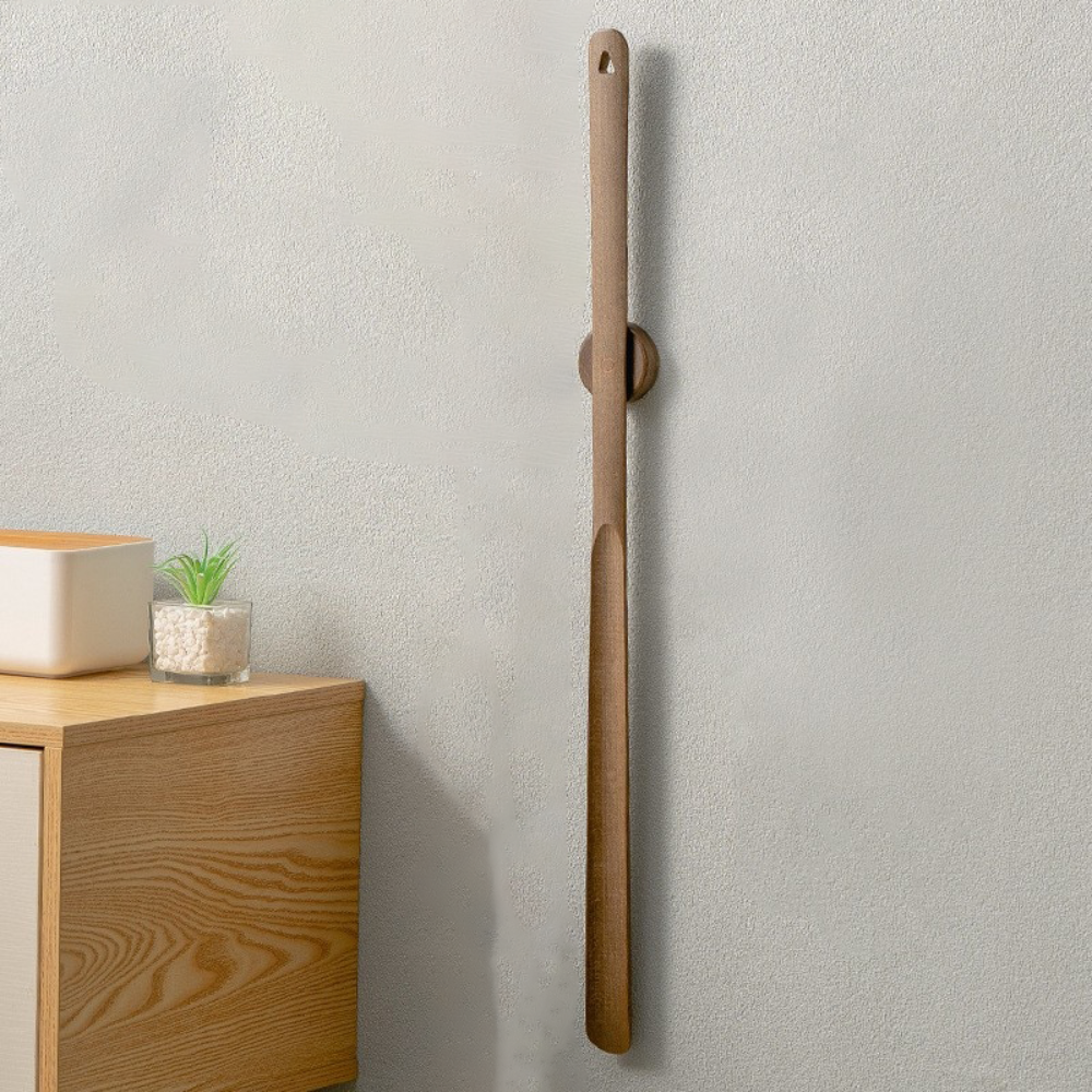Wooden Shoe Horn Long Handle Practical Footwear