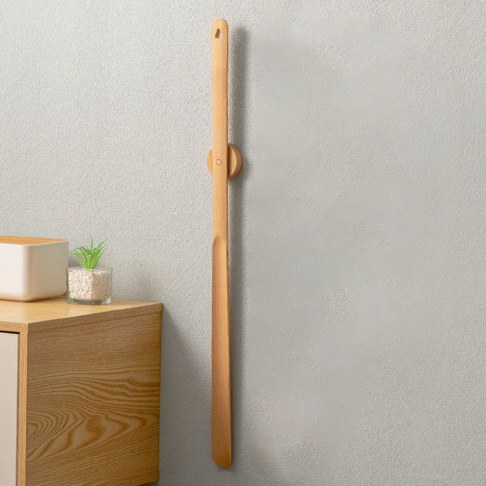 Wooden Shoe Horn Long Handle Practical Footwear